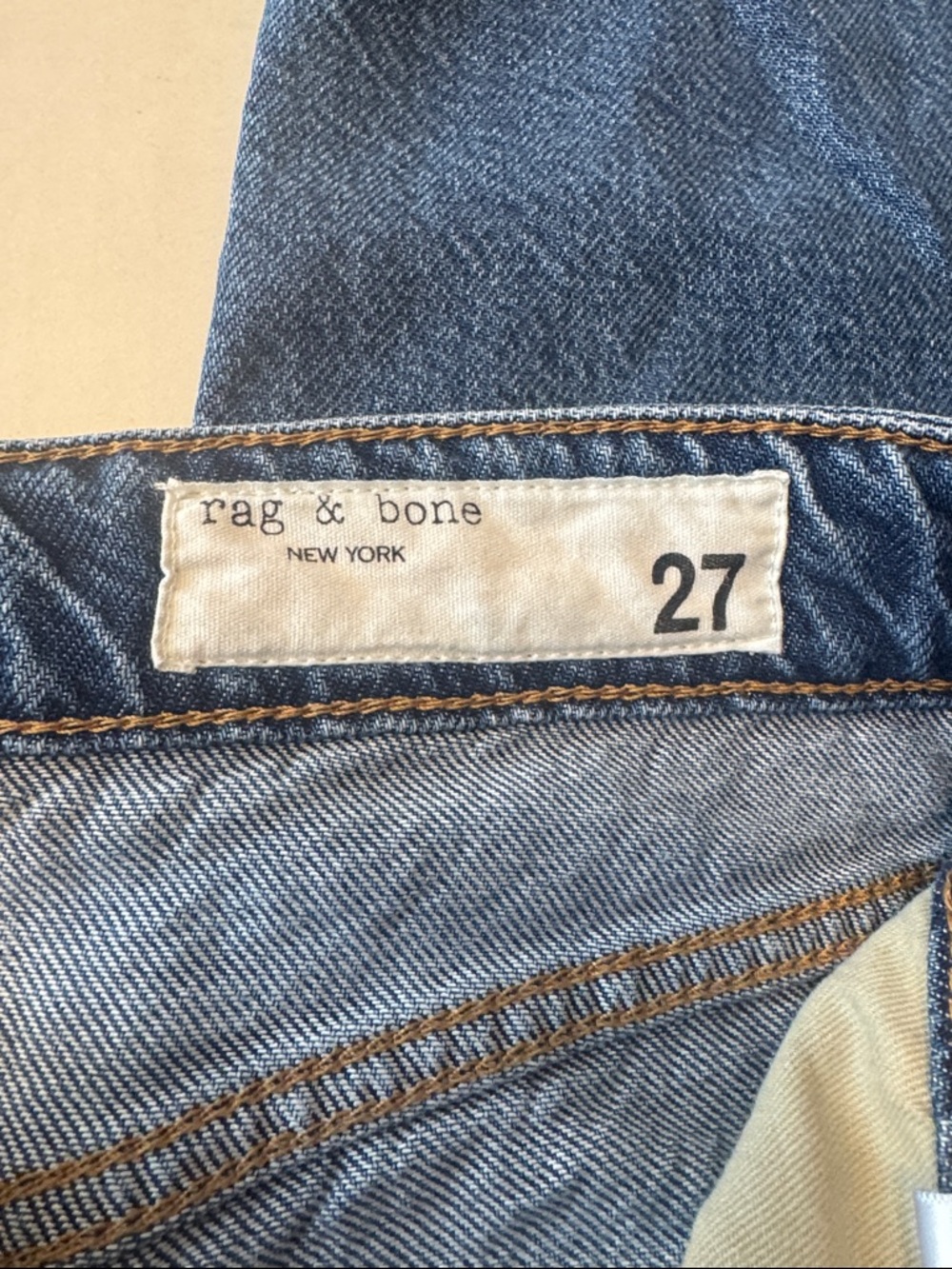 Rag & Bone Logan Featherweight Denim Low Rise Wide Leg Jeans Size 27 Lily Wash - Picture 8 of 13